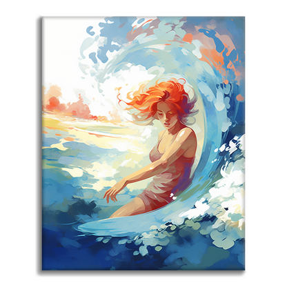 Fala i kobieta - Malowanie po numerach