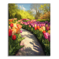 Zestaw Ścieżka tulipanów - Malowanie po numerach - Cheerful Painting