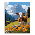 Zestaw Szwajcarska Krowa - Malowanie po Numerach - Cheerful Painting