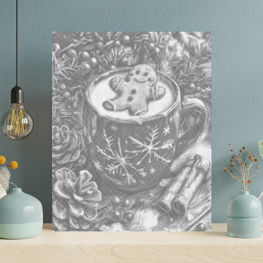 Gingerbread Man and Hot Tea - Malowanie kropkami