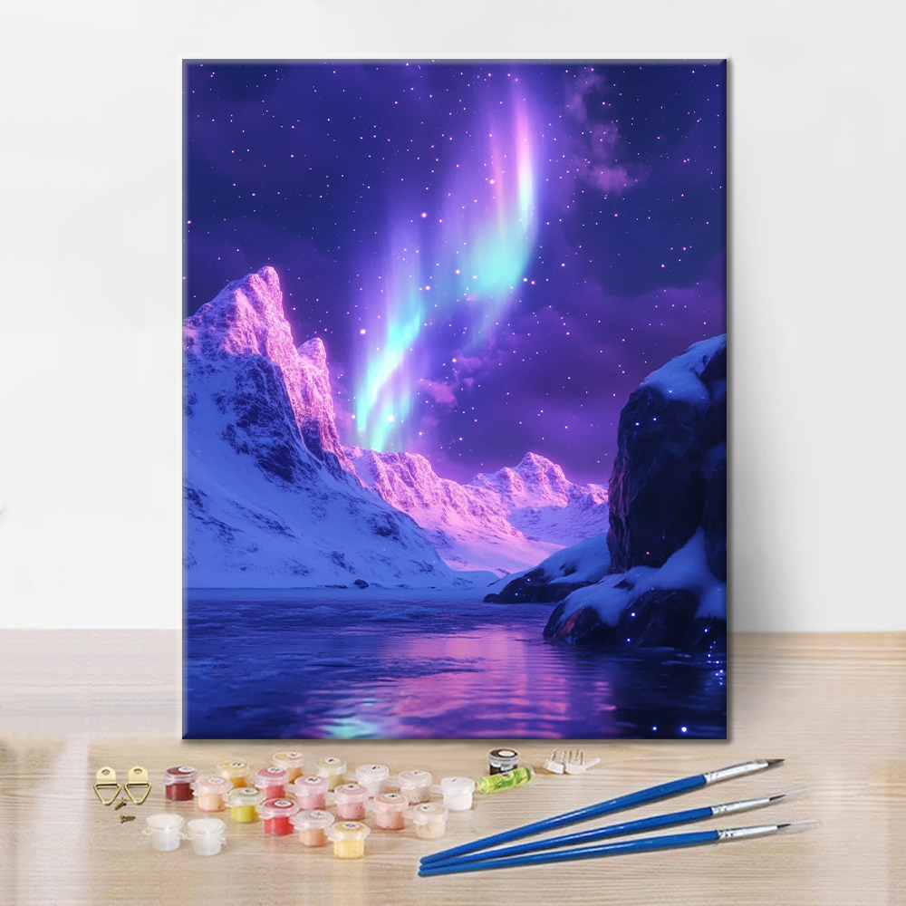 Psychedelic Aurora - Malowanie po numerach