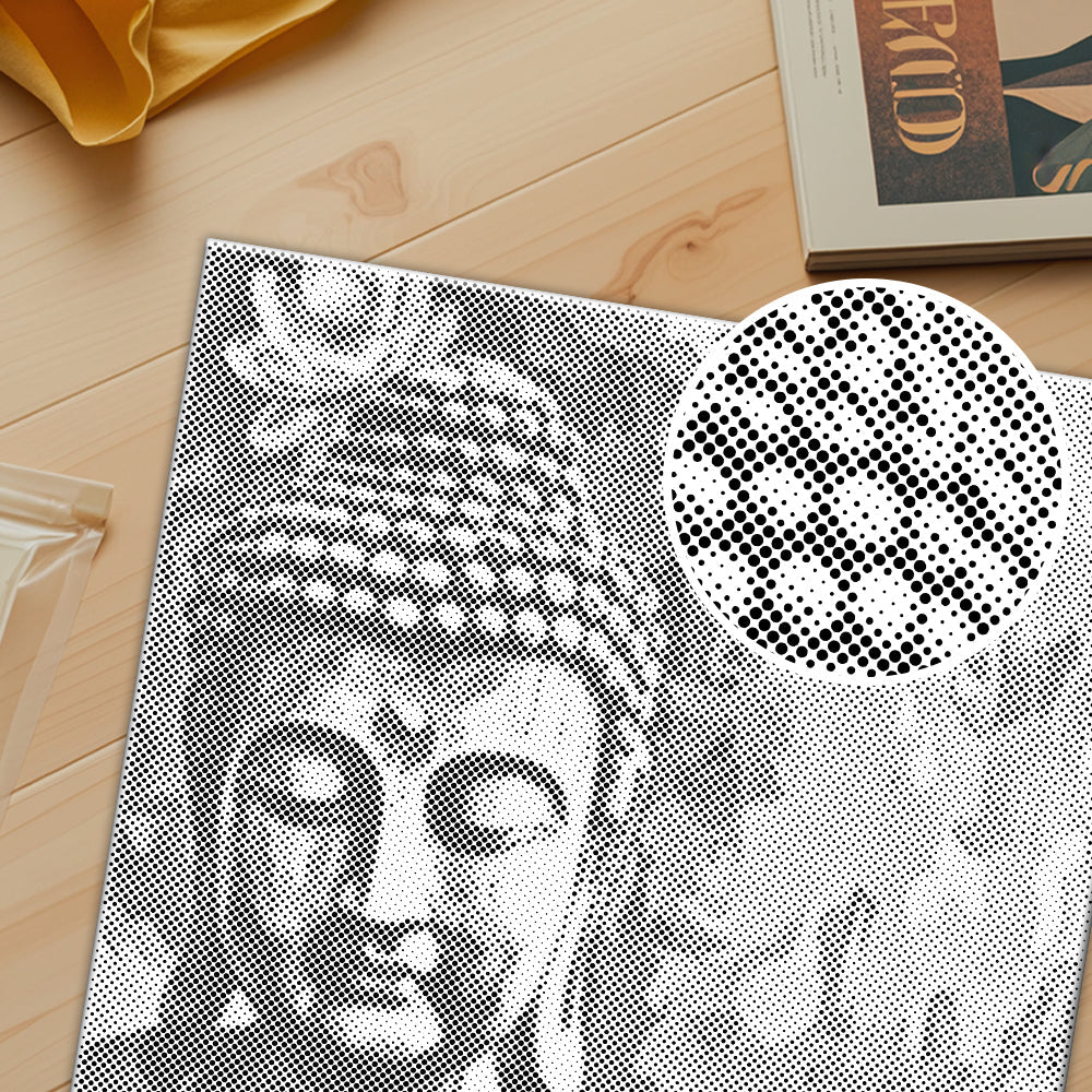 Buddha with Flower - Malowanie kropkami