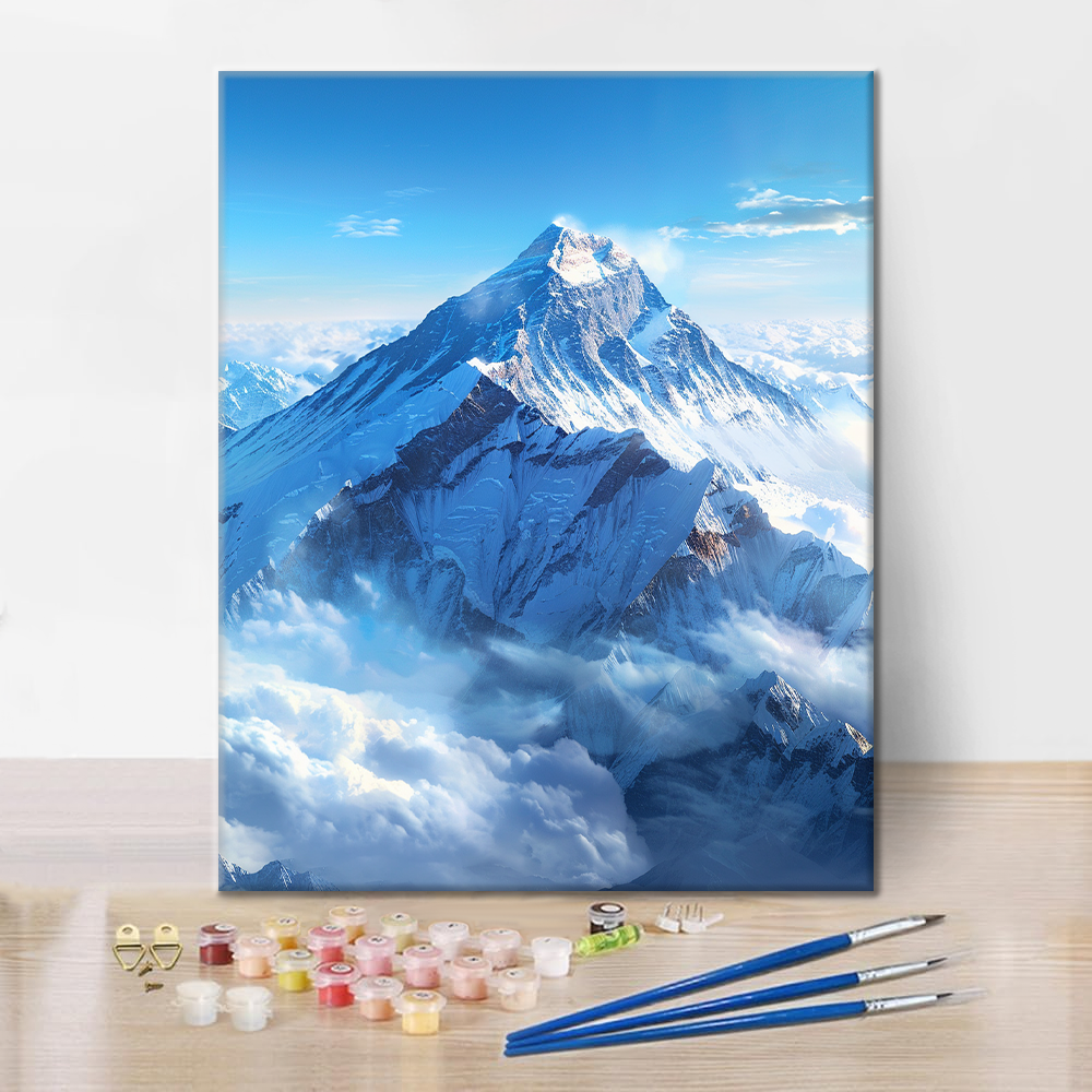 Mt Chomolungma or Qomolangma - Malowanie po numerach