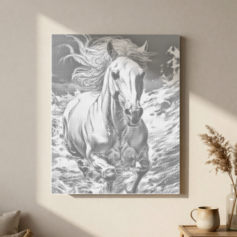 Majestic Running Horse - Malowanie kropkami