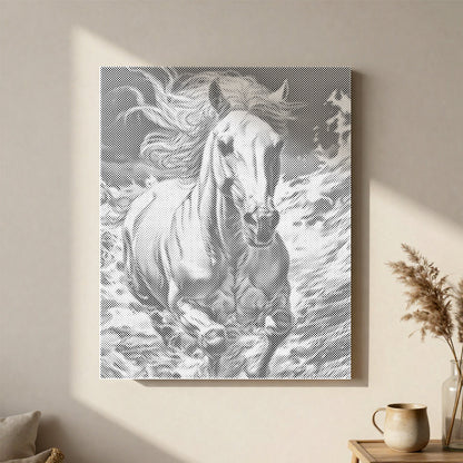 Majestic Running Horse - Malowanie kropkami