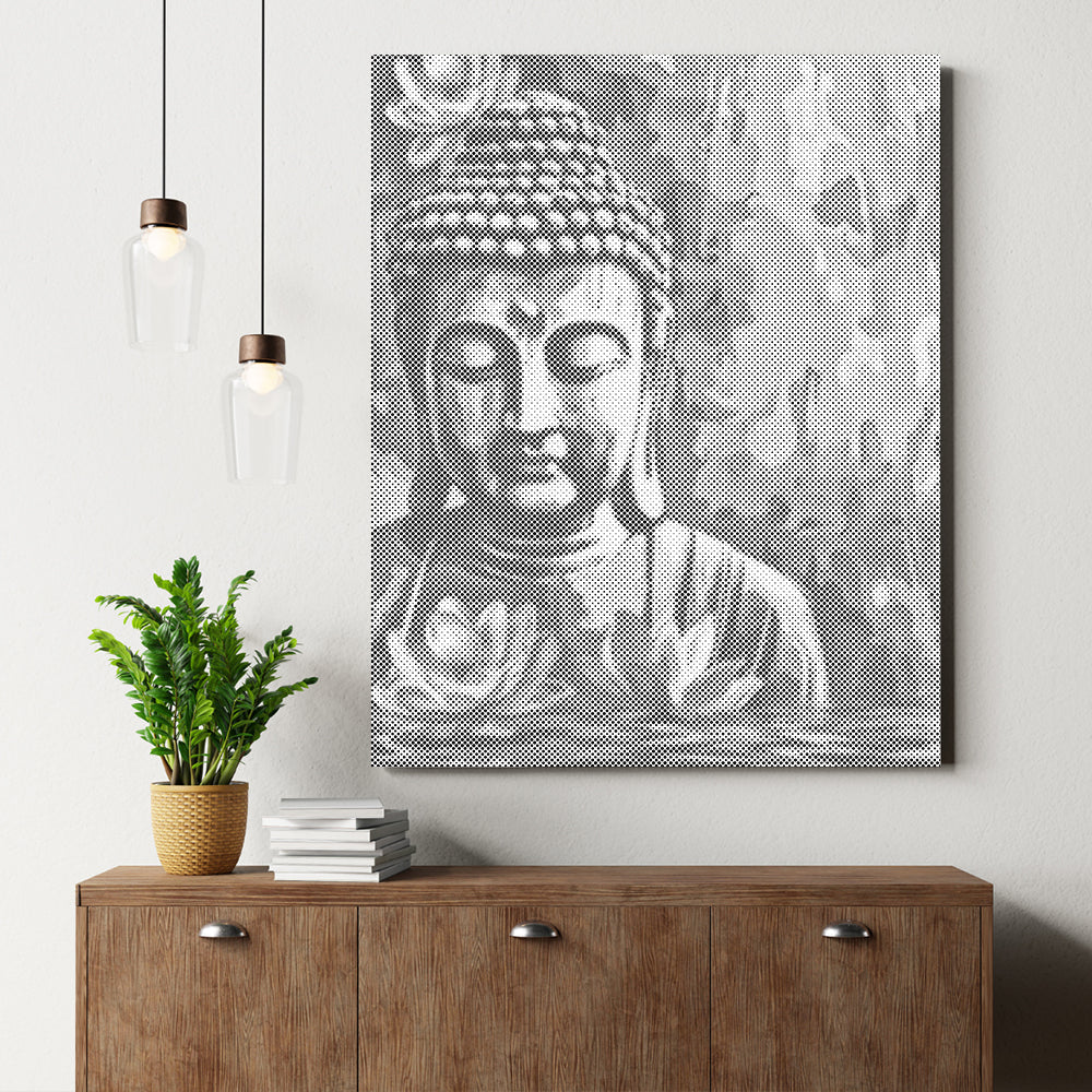 Buddha with Flower - Malowanie kropkami