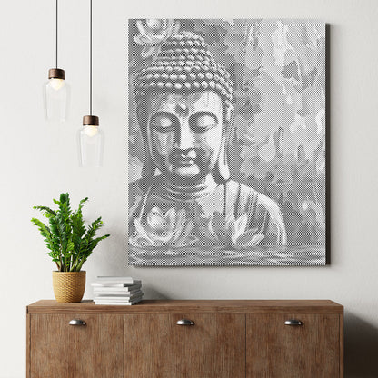 Buddha with Flower - Malowanie kropkami
