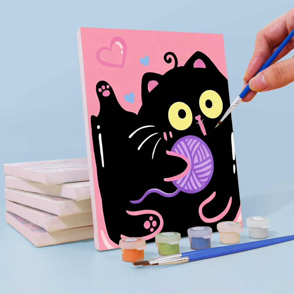 Różowo-czarne koty