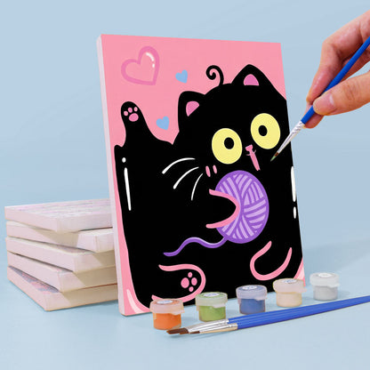 Różowo-czarne koty