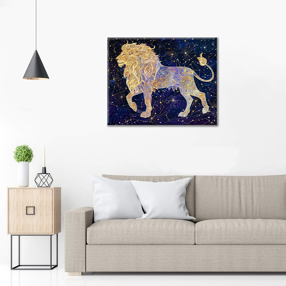 Lew — malowanie według numerów