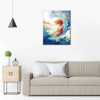 Fala i kobieta - Malowanie po numerach