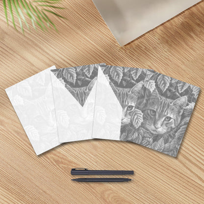 Leaves and Cat - Malowanie kropkami