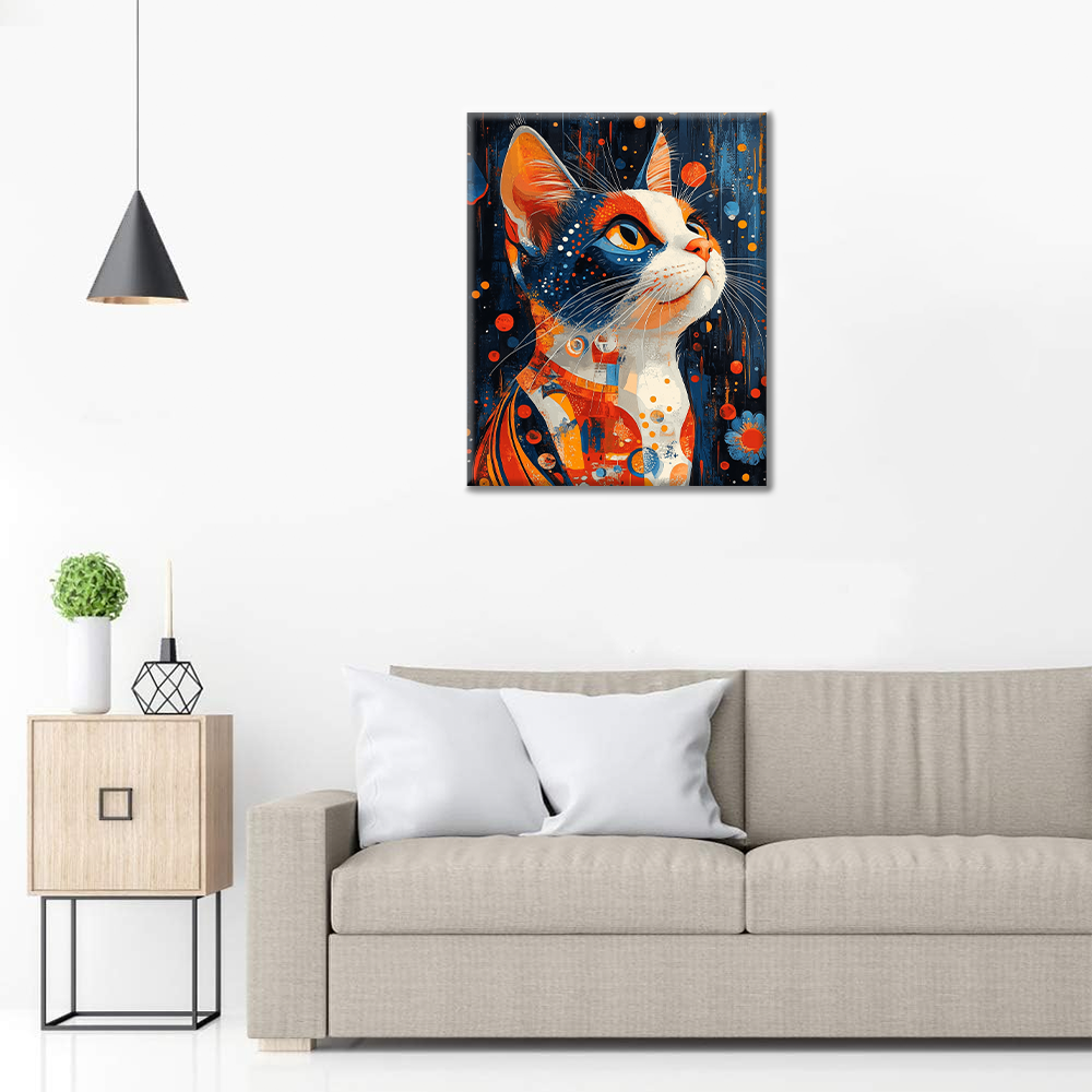 Kot Calico - Malowanie po Numerach