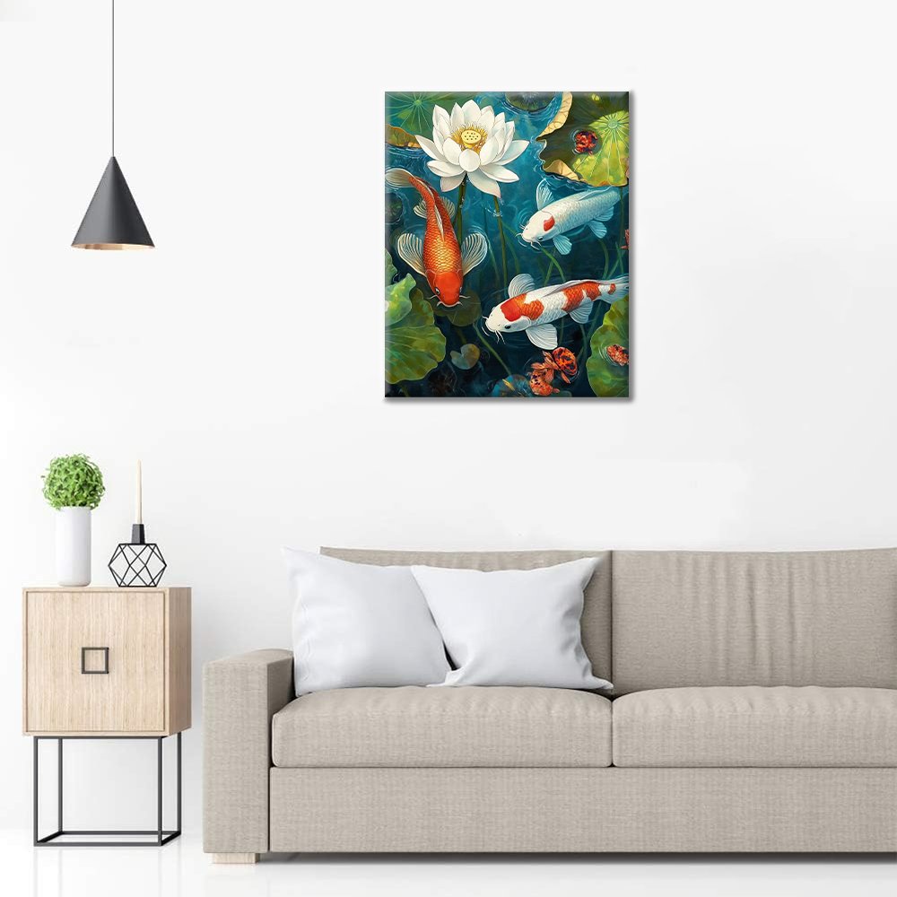 Koi in the Pond - Malowanie po numerach