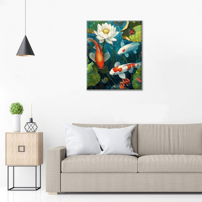 Koi in the Pond - Malowanie po numerach