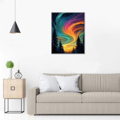 Kolorowa galaktyka wirowa - Malowanie po numerach