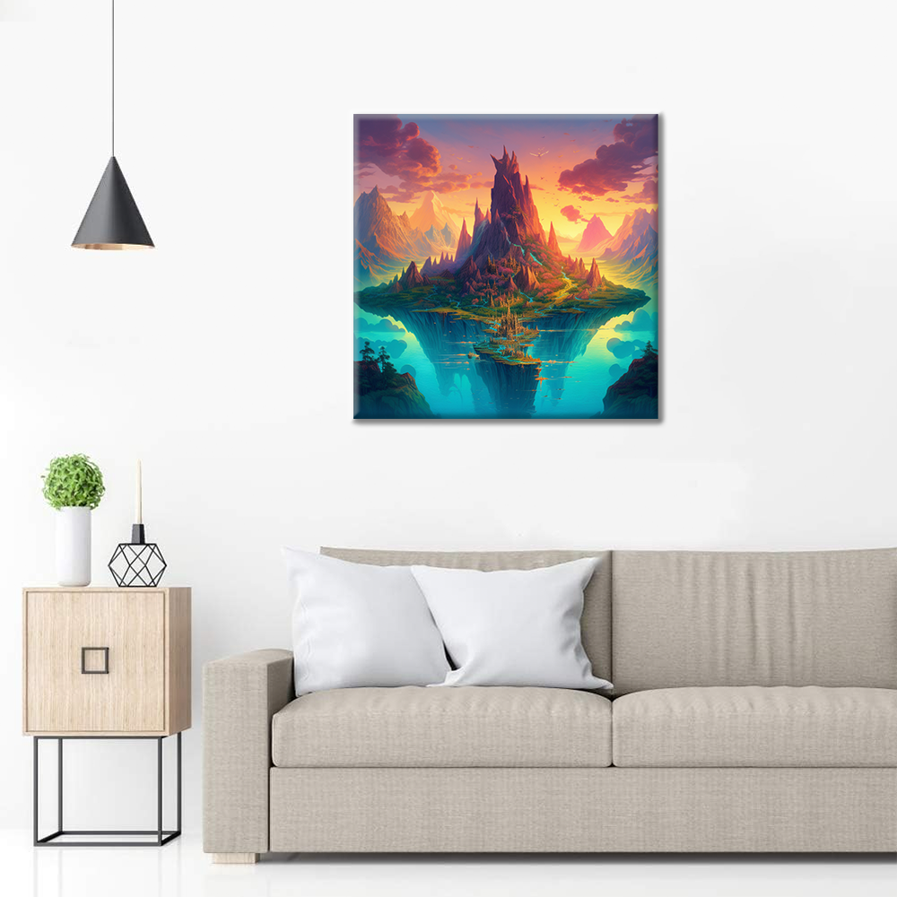 Fantasy Mountain Range - Malowanie po numerach