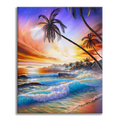 Zestaw Tropikalna plaża - Malowanie po numerach - Cheerful Painting