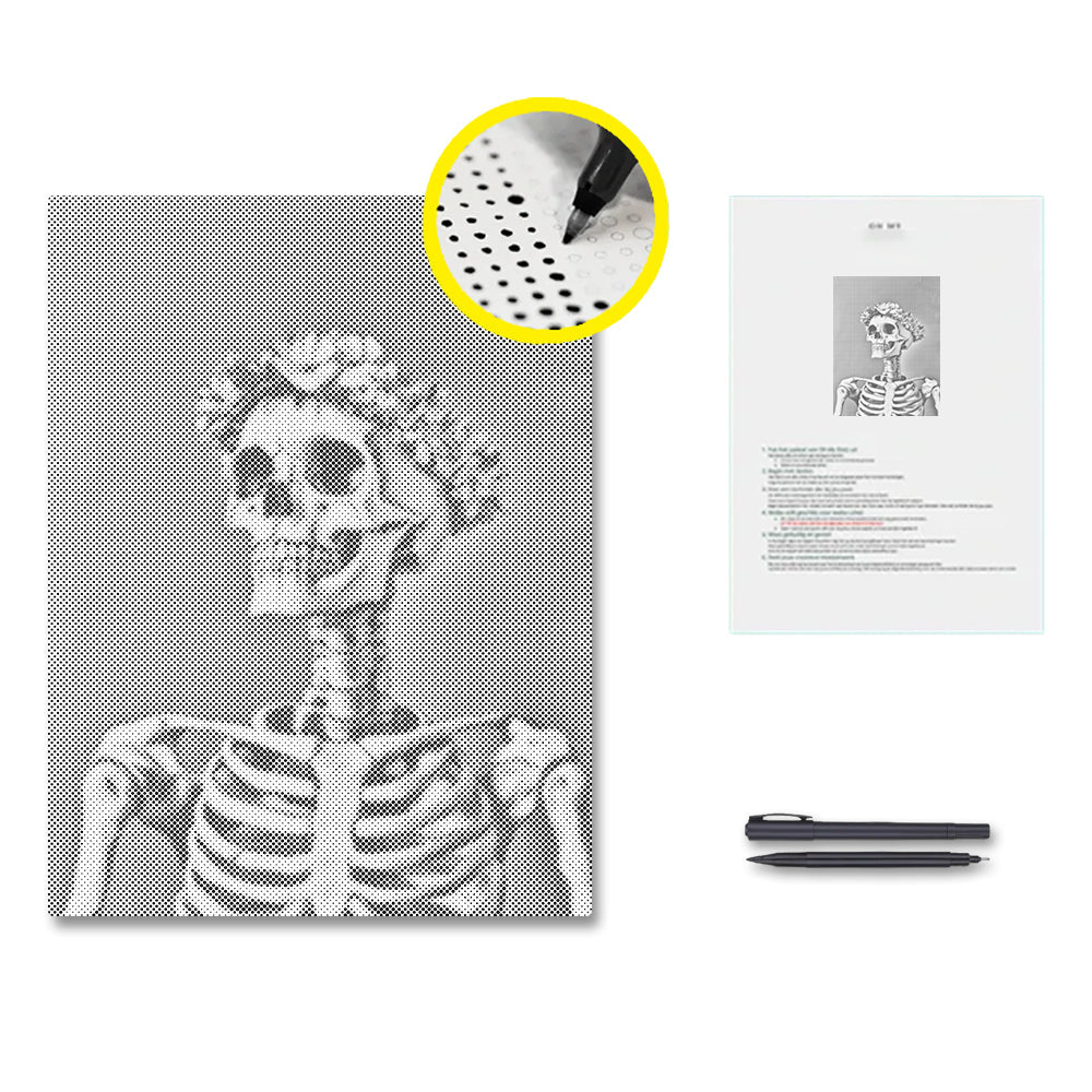 Smiling Skull - Malowanie kropkami