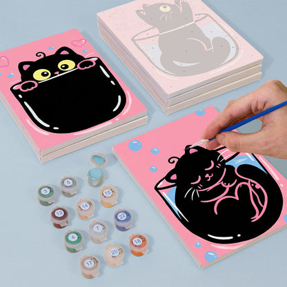 Różowo-czarne koty