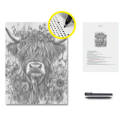 Highland Cattle - Malowanie kropkami