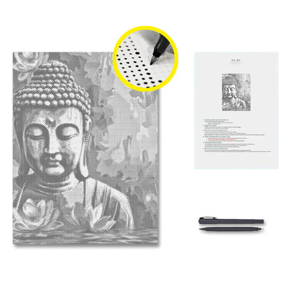 Buddha with Flower - Malowanie kropkami