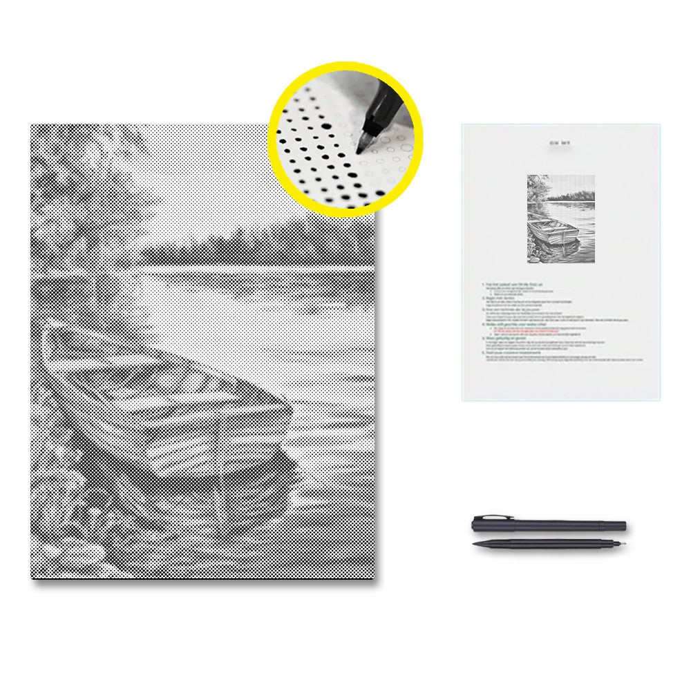 Boats in the Lake - Malowanie kropkami