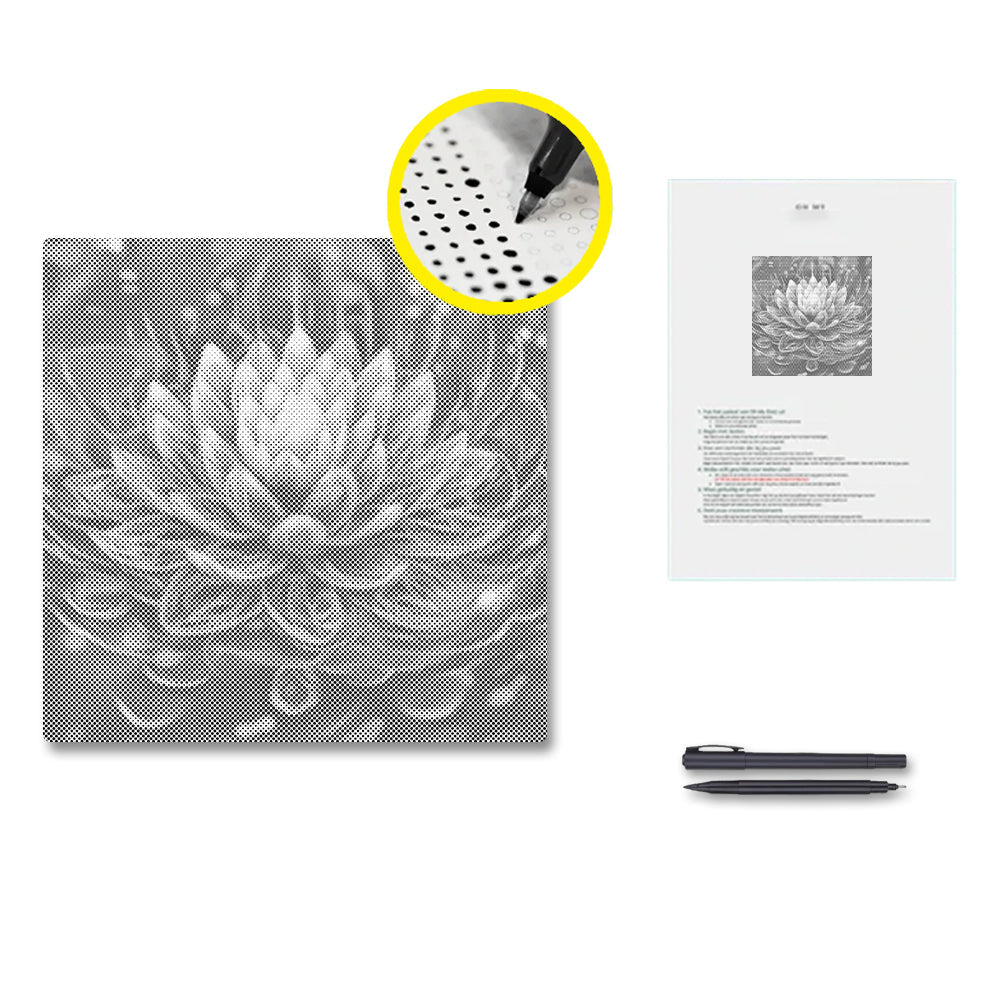 Mystical Lotus Flower - Malowanie kropkami