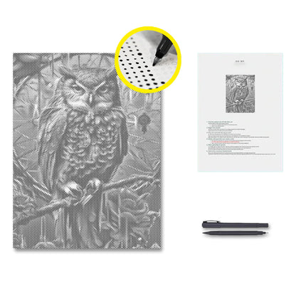 An Owl - Malowanie kropkami