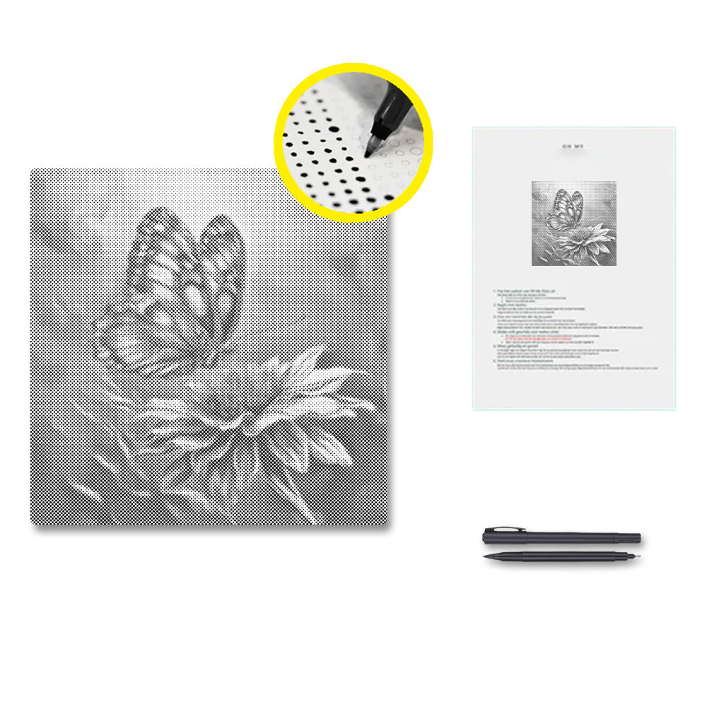 Vibrant Butterfly - Malowanie kropkami
