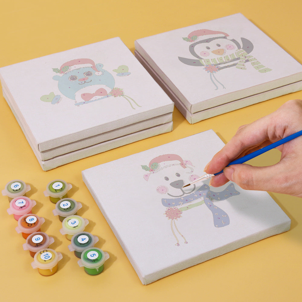 Zwierzęta świąteczne - Malowanie po numerach