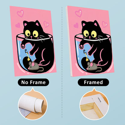 Różowo-czarne koty