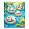 Zestaw Słodka Panda - Malowanie po numerach - Cheerful Painting