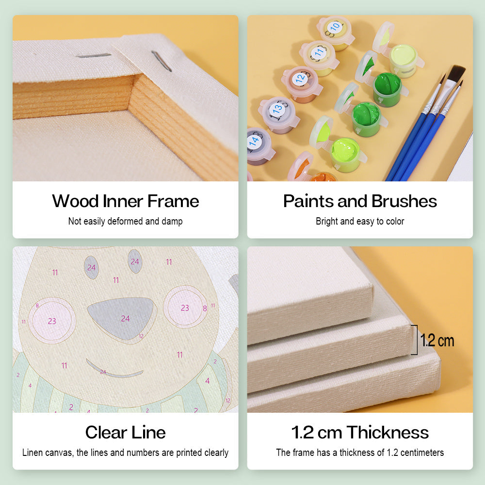 Zwierzęta świąteczne - Malowanie po numerach