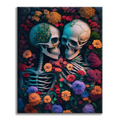 Zestaw Ostatni dzień - Szkieletowe morze kwiatów - Malowanie po numerach - Cheerful Painting