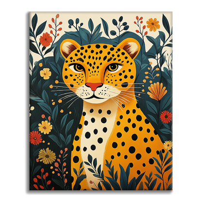 Leopard z Dżungli - Malowanie po Numerkach