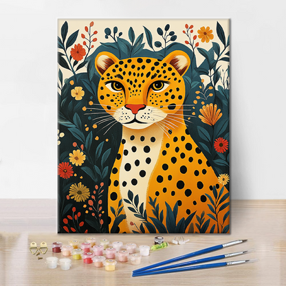 Leopard z Dżungli - Malowanie po Numerkach
