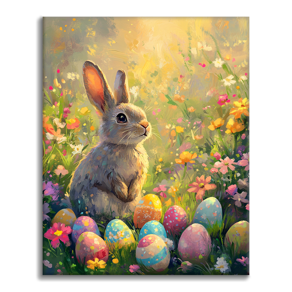 Królik w Ogrodzie - Malowanie po Numerkach