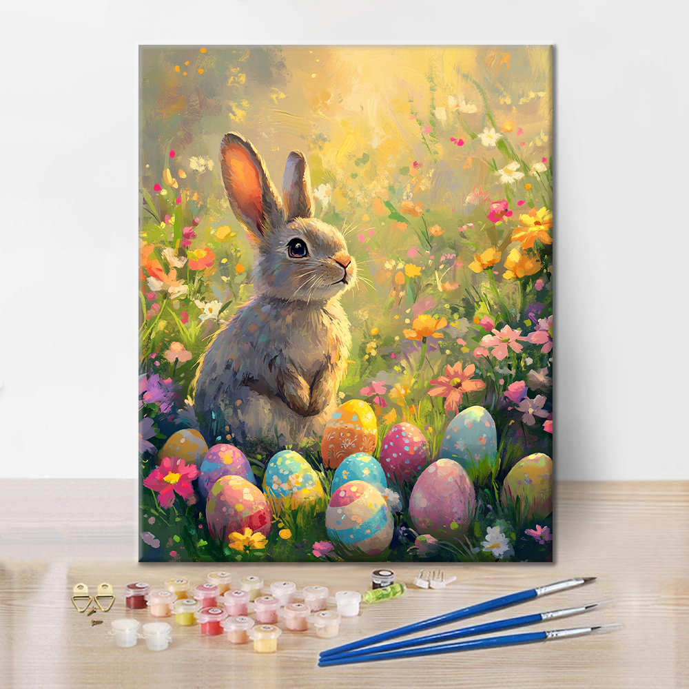 Królik w Ogrodzie - Malowanie po Numerkach