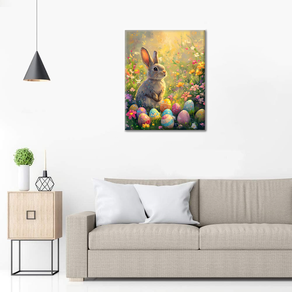 Królik w Ogrodzie - Malowanie po Numerkach