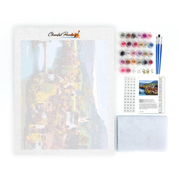 Colorcraft Szwajcarska Wioska Rzeczna - Malowanie po numerach