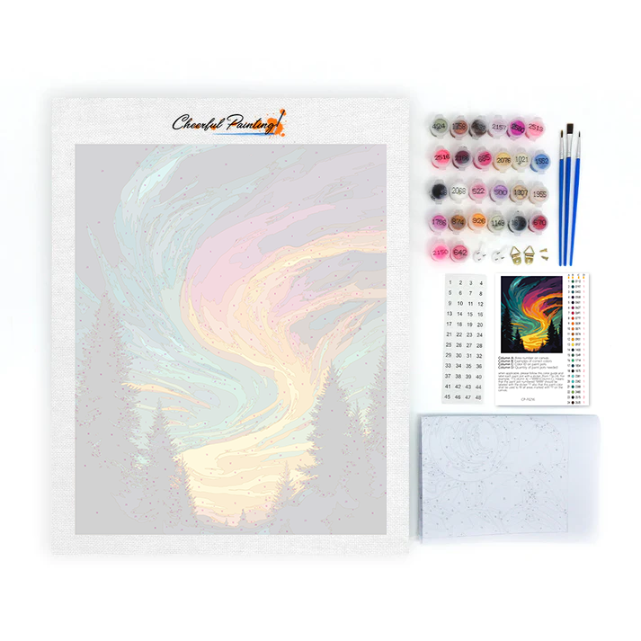 Kolorowa galaktyka wirowa - Malowanie po numerach