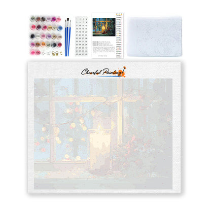 Świąteczne światło świec – Malowanie po numerach