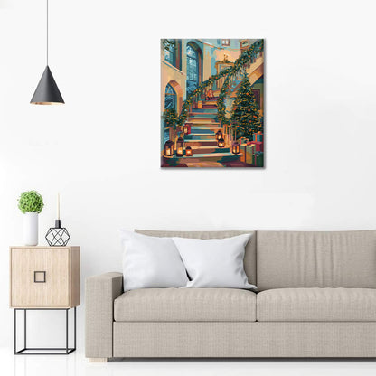 Świąteczna chatka – Malowanie po numerach