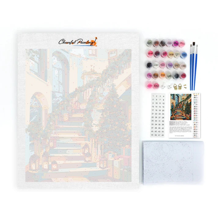 Świąteczna chatka – Malowanie po numerach