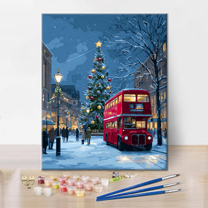 Świąteczna przejażdżka – Malowanie po numerach