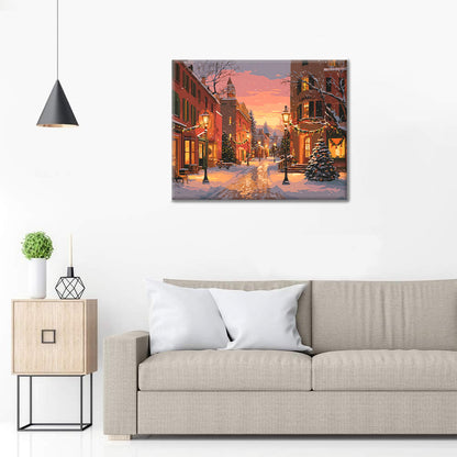 Świąteczna ulica – Malowanie po numerach