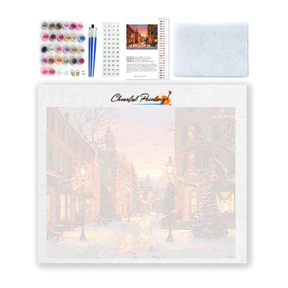 Świąteczna ulica – Malowanie po numerach