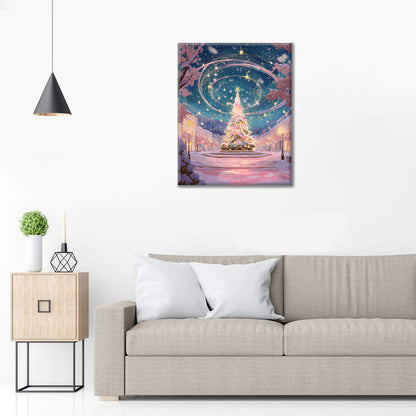 Magiczne świąteczne drzewko – Malowanie po numerach