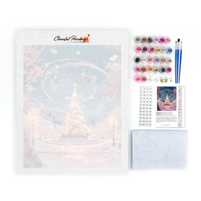 Magiczne świąteczne drzewko – Malowanie po numerach